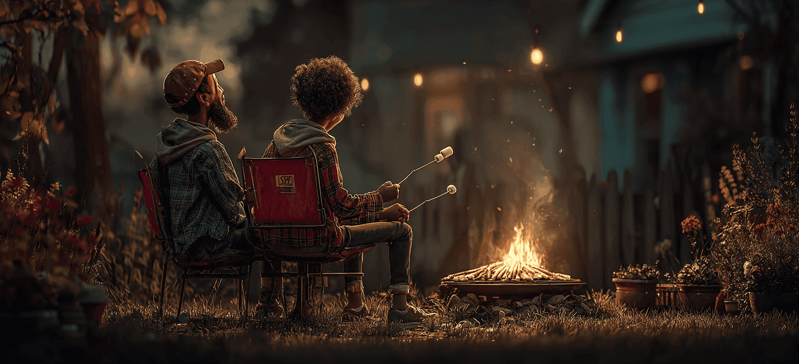 Storie e s'mores attorno al falò