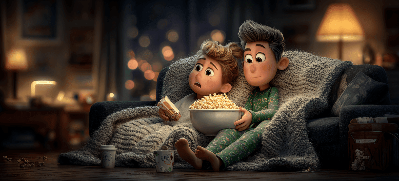 Serata film in pigiama