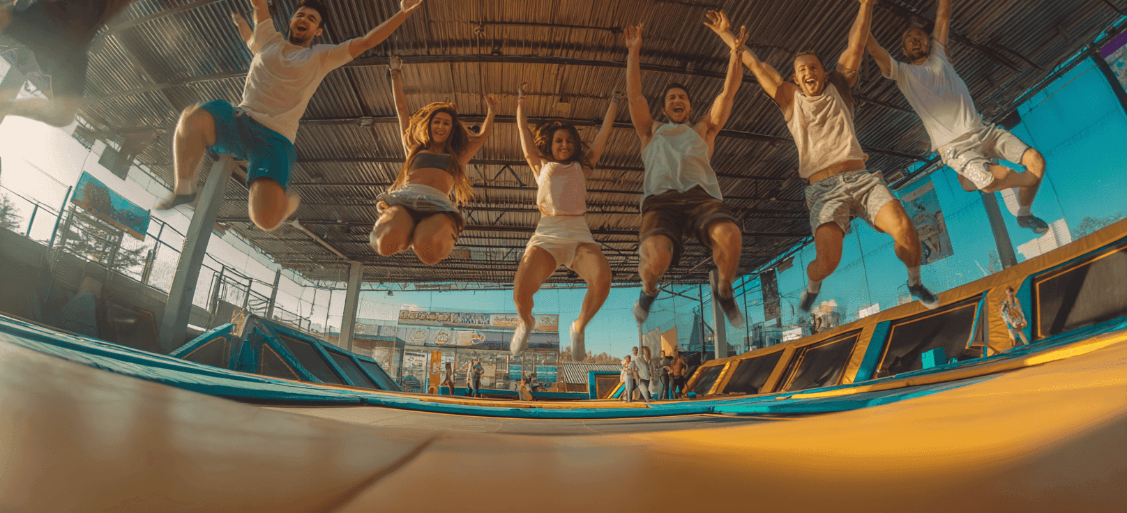 Salto al parco trampolini
