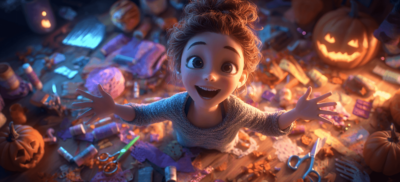 Creación de disfraz de Halloween hecho a mano