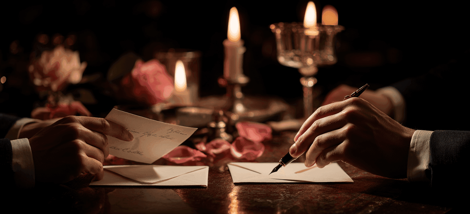 Serata di lettere d'amore scritte a mano