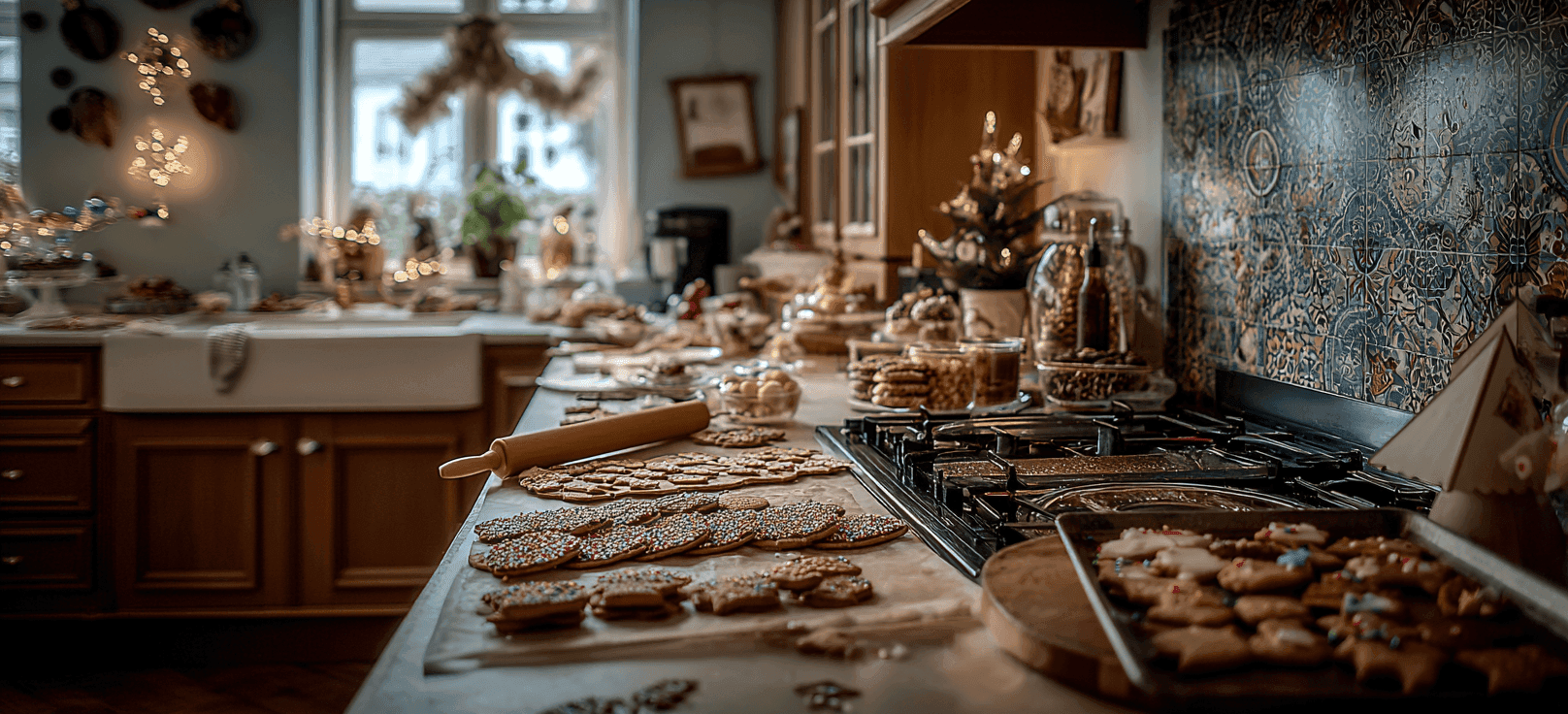 Noche de hornear galletas navideñas