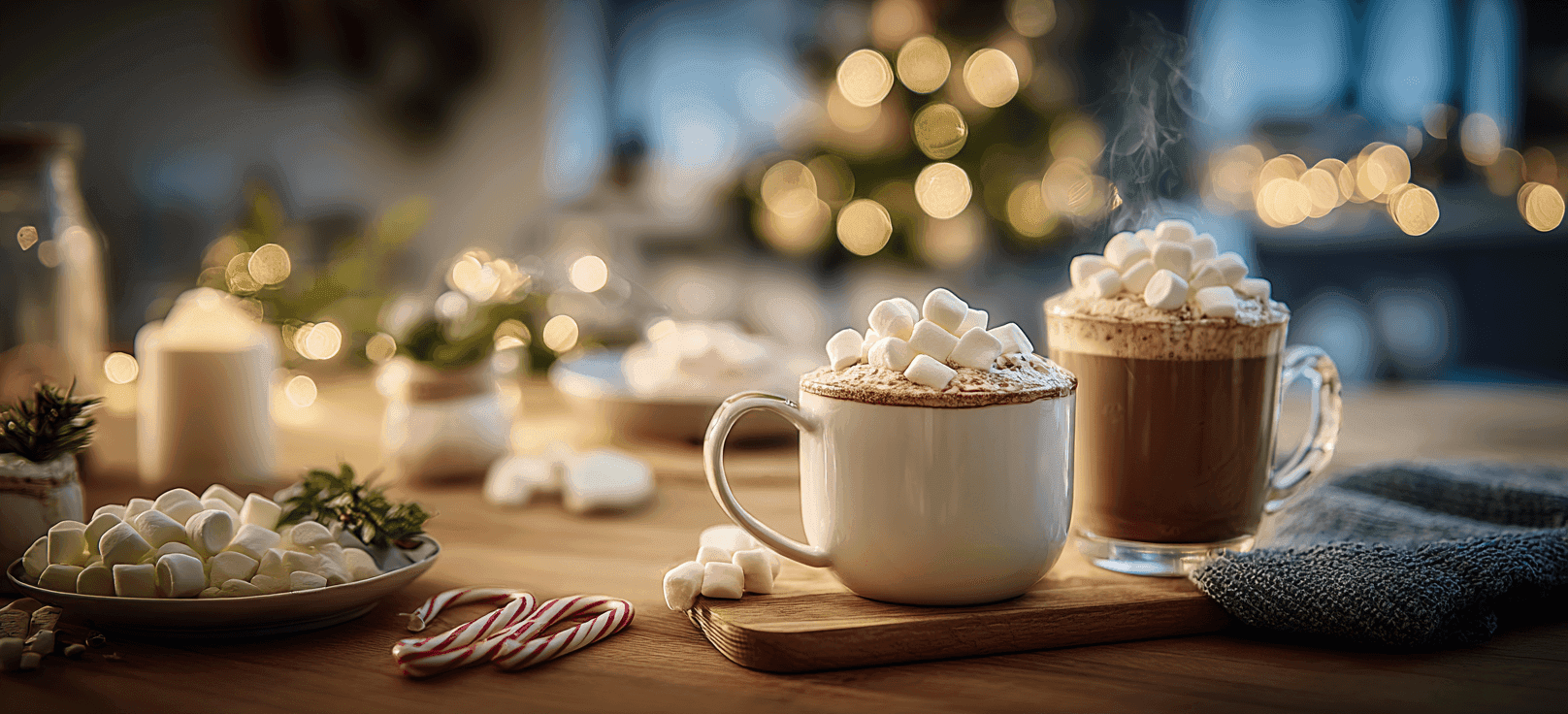 Barra de chocolate caliente navideño