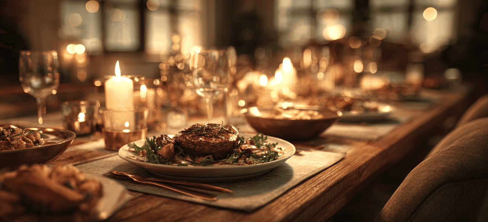 Noche de cena gourmet casera