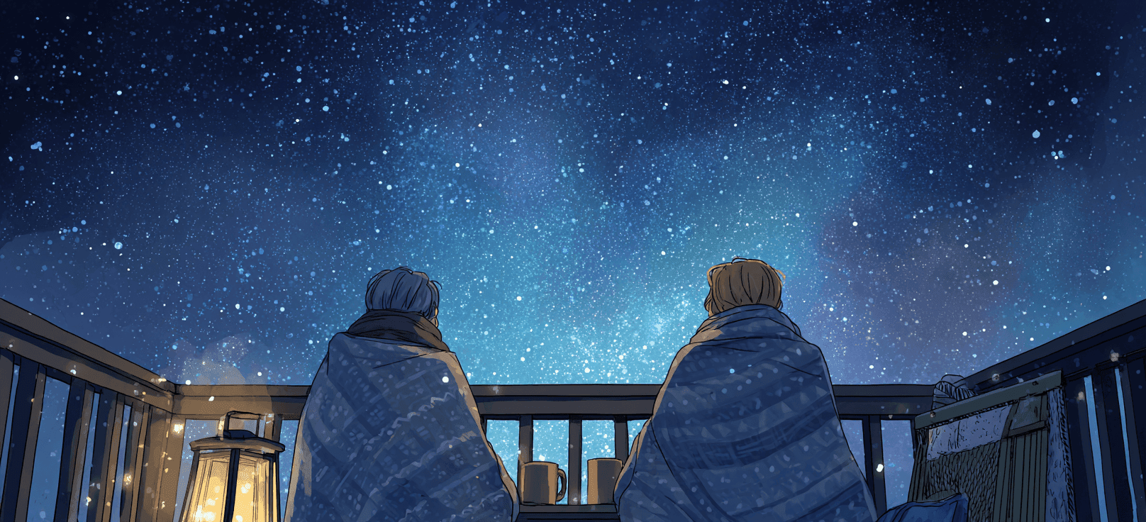 Noche de estrellas en el balcón
