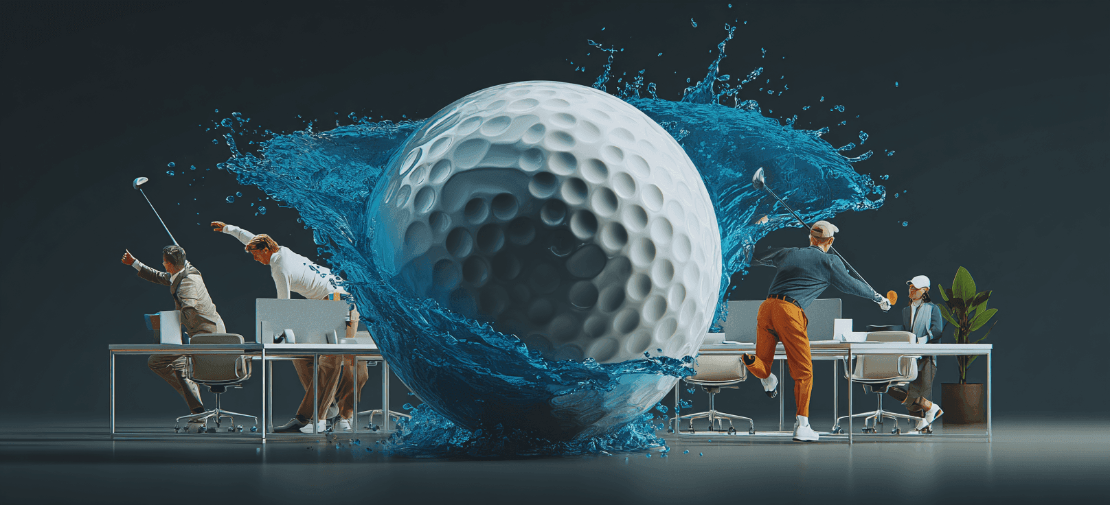 Tournoi de mini-golf au bureau