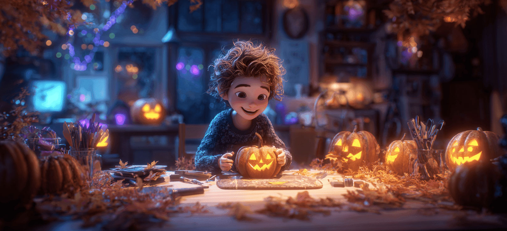 Noche de tallar calabazas
