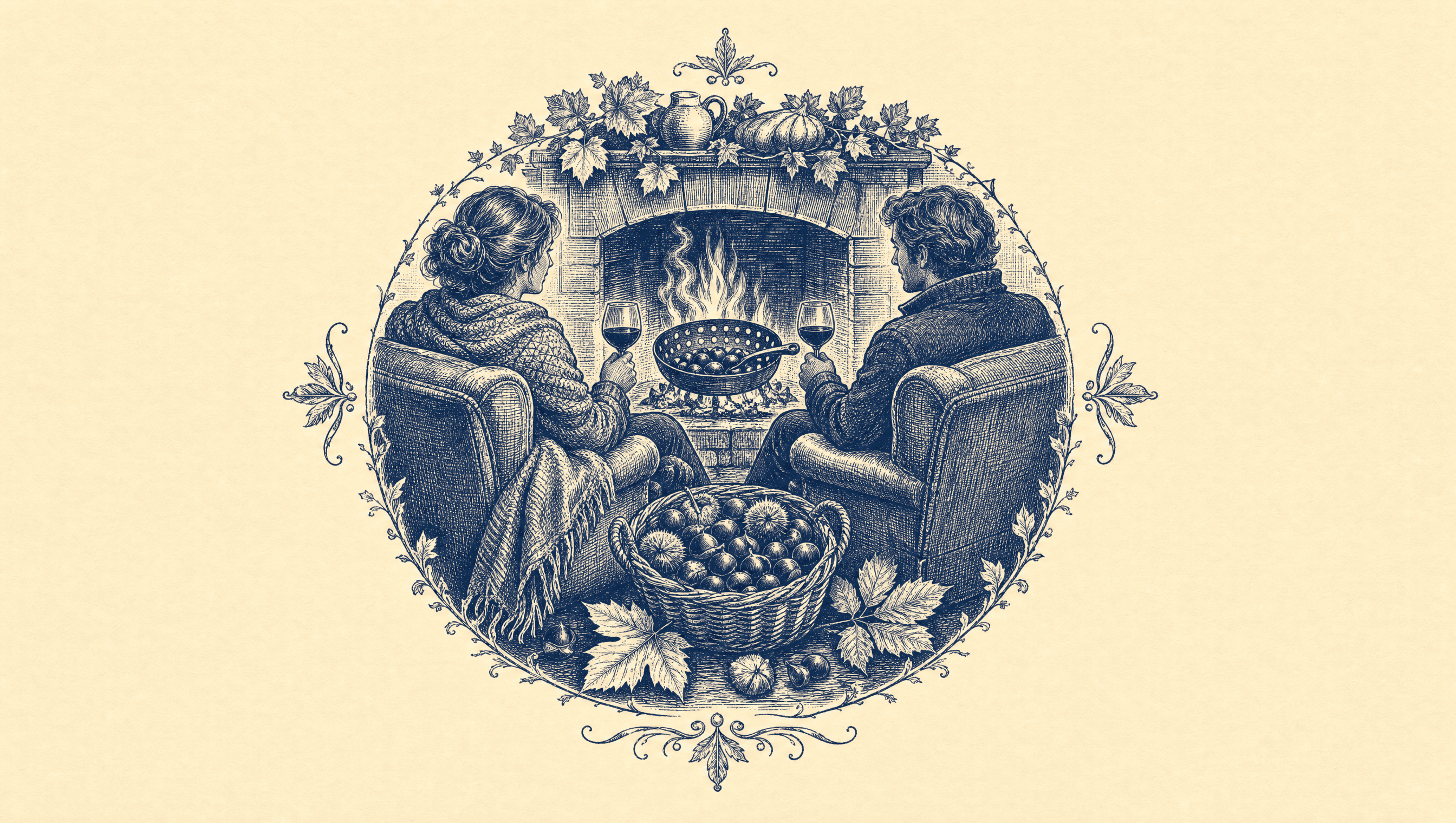 Châtaignes et vin nouveau