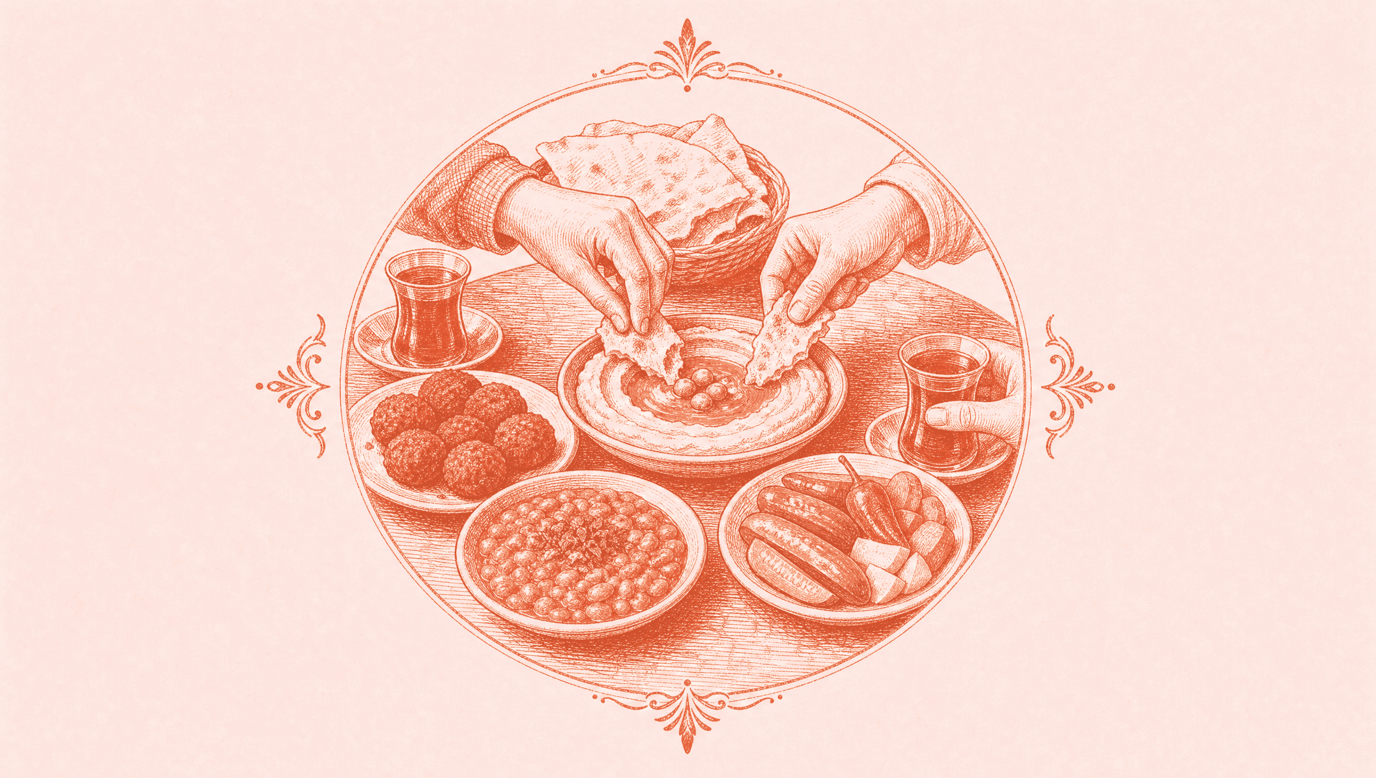 Petit-déjeuner falafels et houmous
