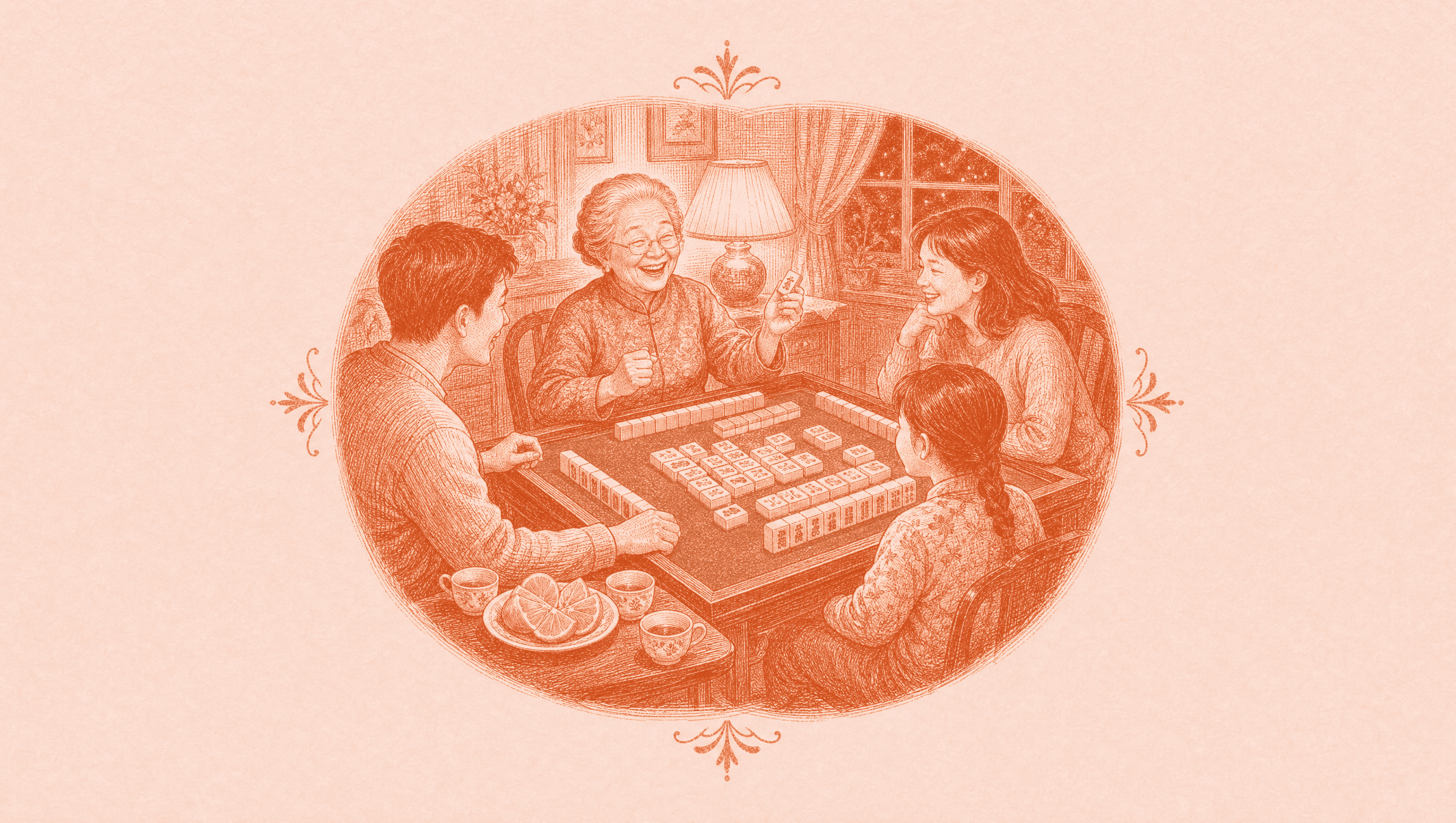 Noche de Mahjong en Familia
