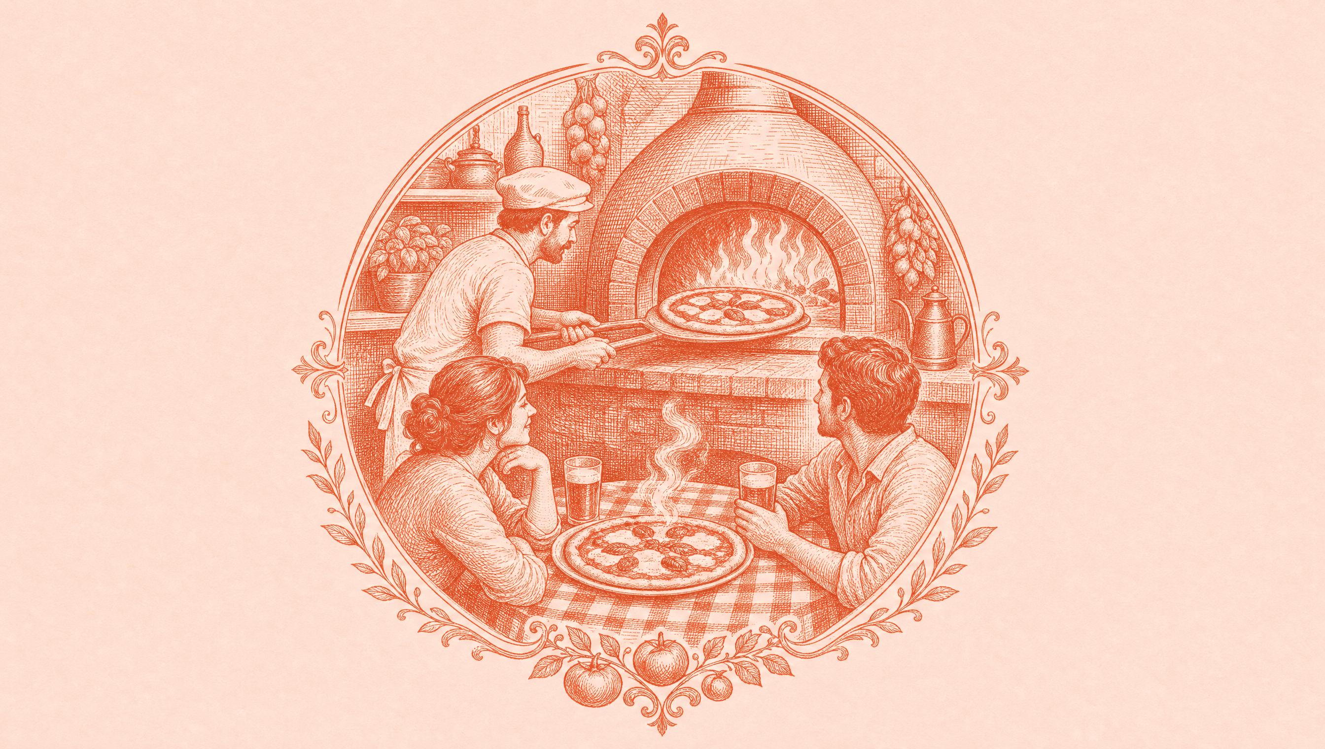 Noche de pizza al horno de leña