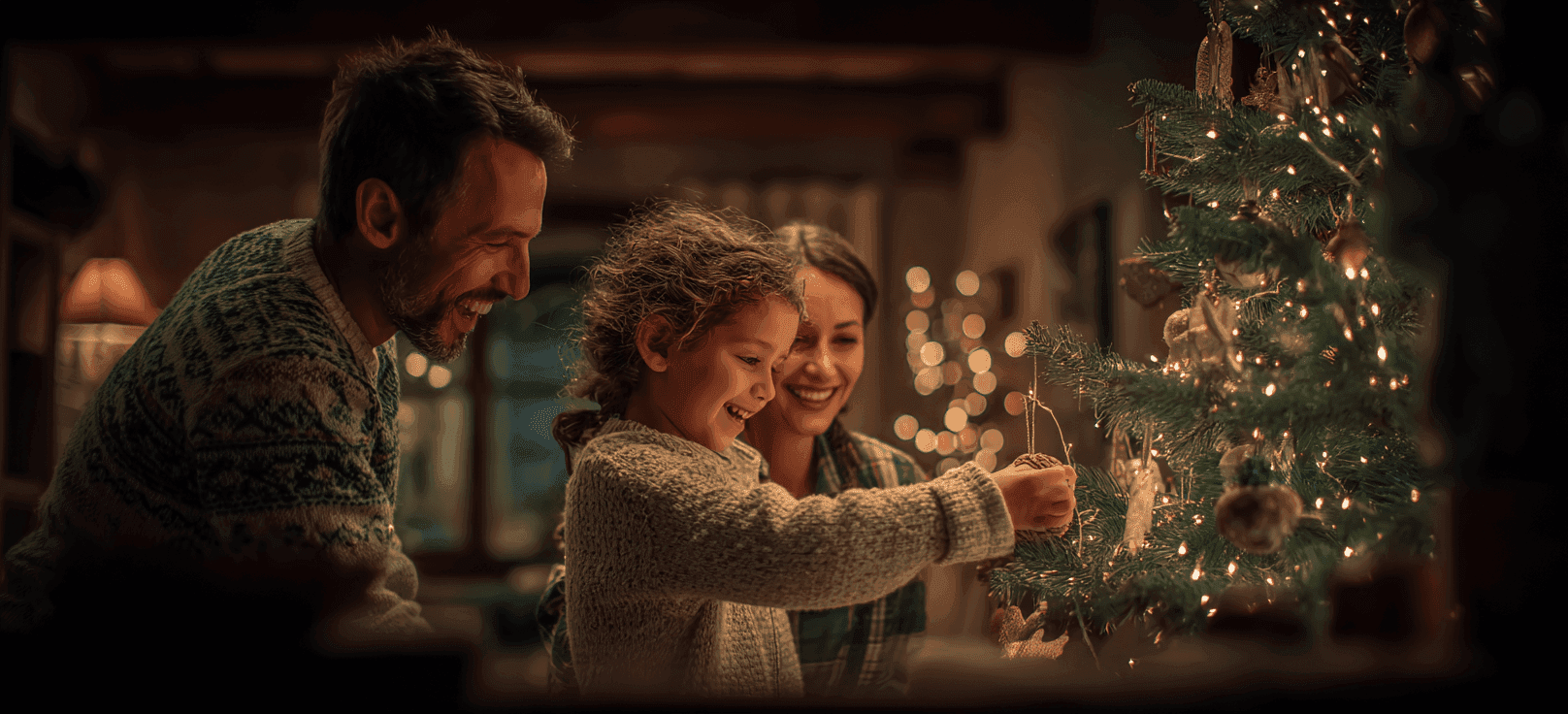 Festa per decorare l'albero