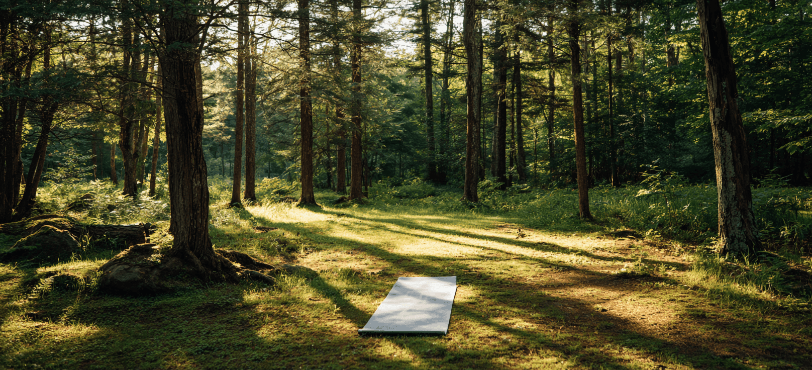 Séance de yoga en forêt