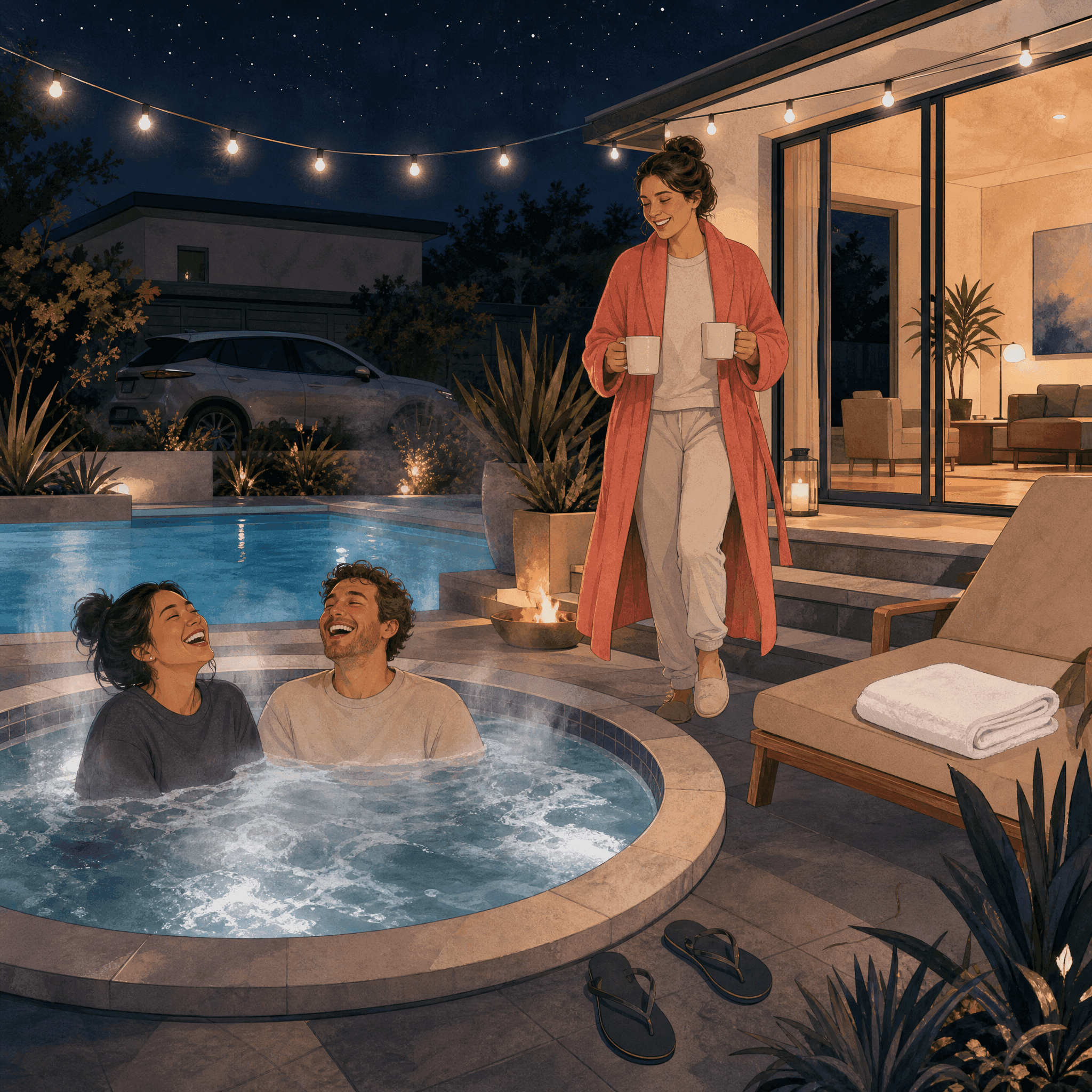 Late-Night Swim Under the Stars